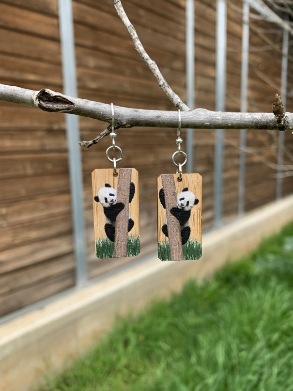 Panda Bamboo Earrings #902
