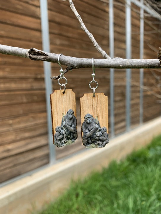 Gorilla Bamboo Earrings #904