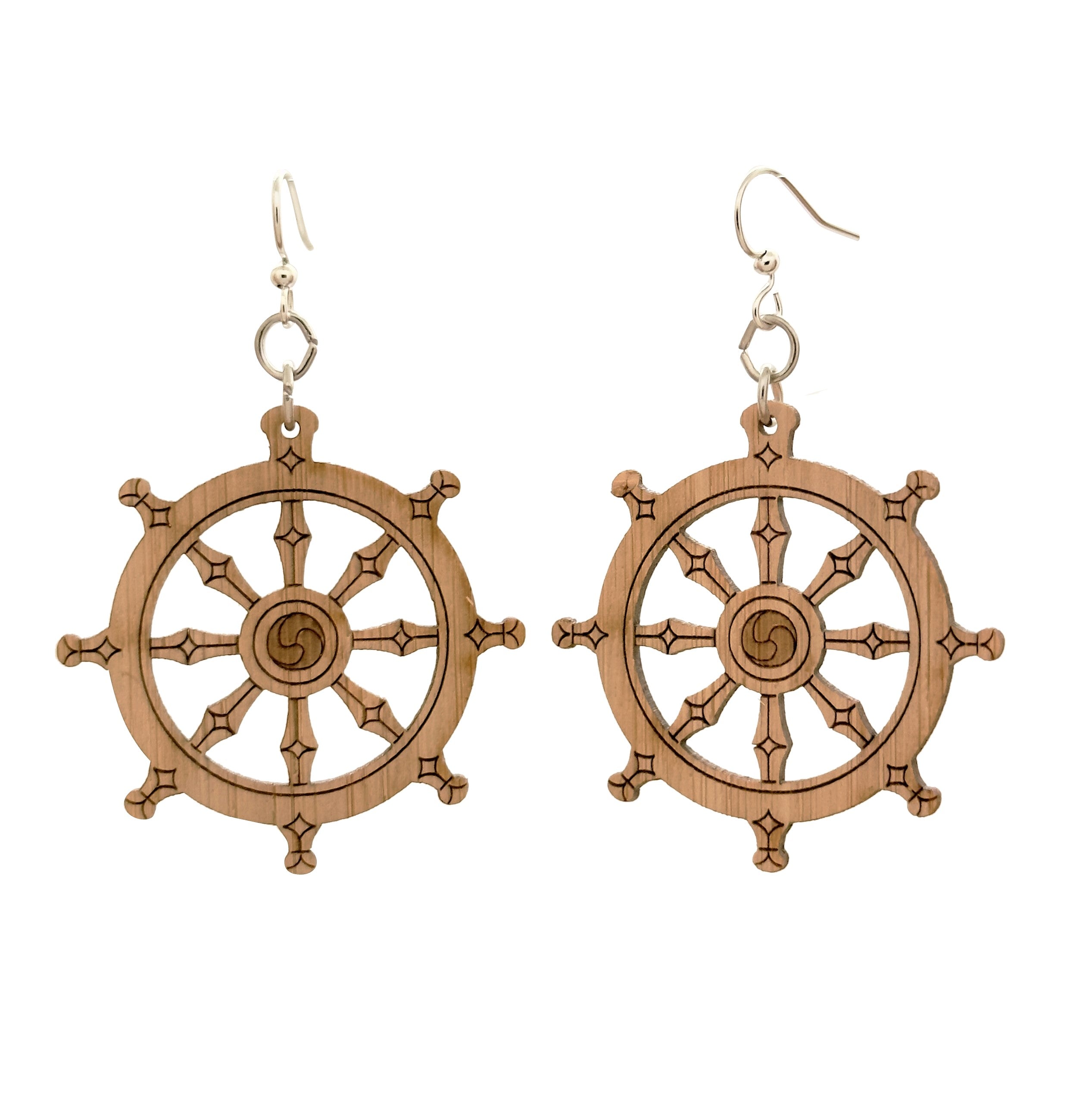 Dharmachakra Bamboo Earrings #952