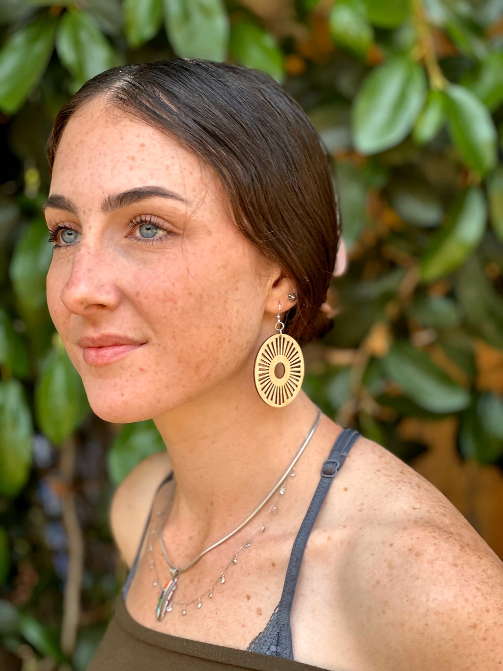 Tribal Sun Bamboo Earrings #983
