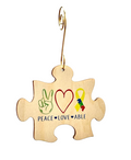 Peace, Love, Able Ornament #9869