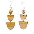 Stacked Half Stone Bamboo Earrings #990