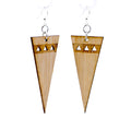 Pointed Edge Bamboo Earrings #991