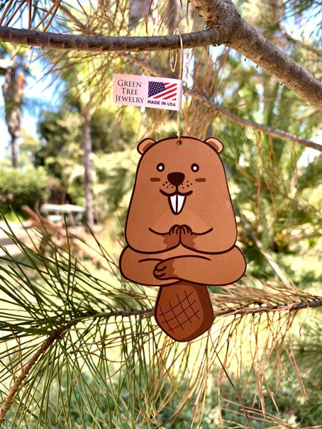 Yoga Beaver Ornament #9911