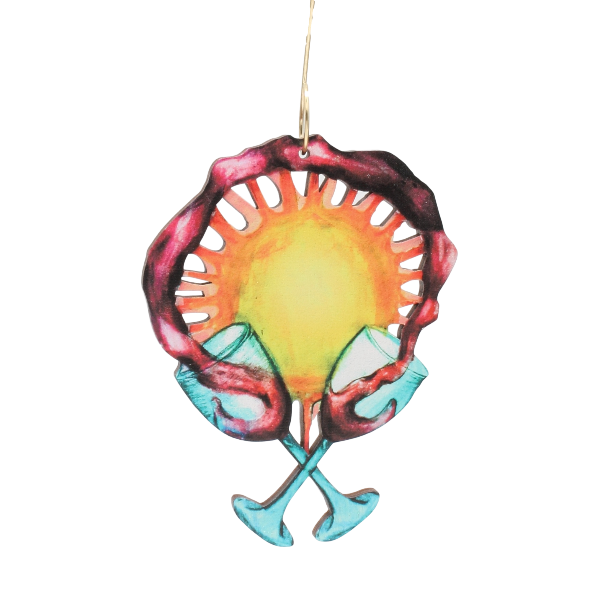 Wine Lovers Sunset Ornament #9964