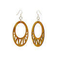 Fragmented Oval Bamboo Earrings #998