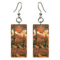 AZ Desert Landscape 3 Custom Wood Earrings (CFW10)