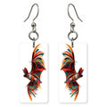 Mexican Free-Tailed Bat 1 Custom Wood Earrings (CFW1)