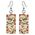 HI Turtle Waves Custom Wood Earrings (CFW22)