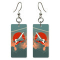 Concorde Red Sun II Custom Wood Earrings (CFW33)