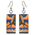 First 747 Rainier Clouds Custom Wood Earrings (CFW35)