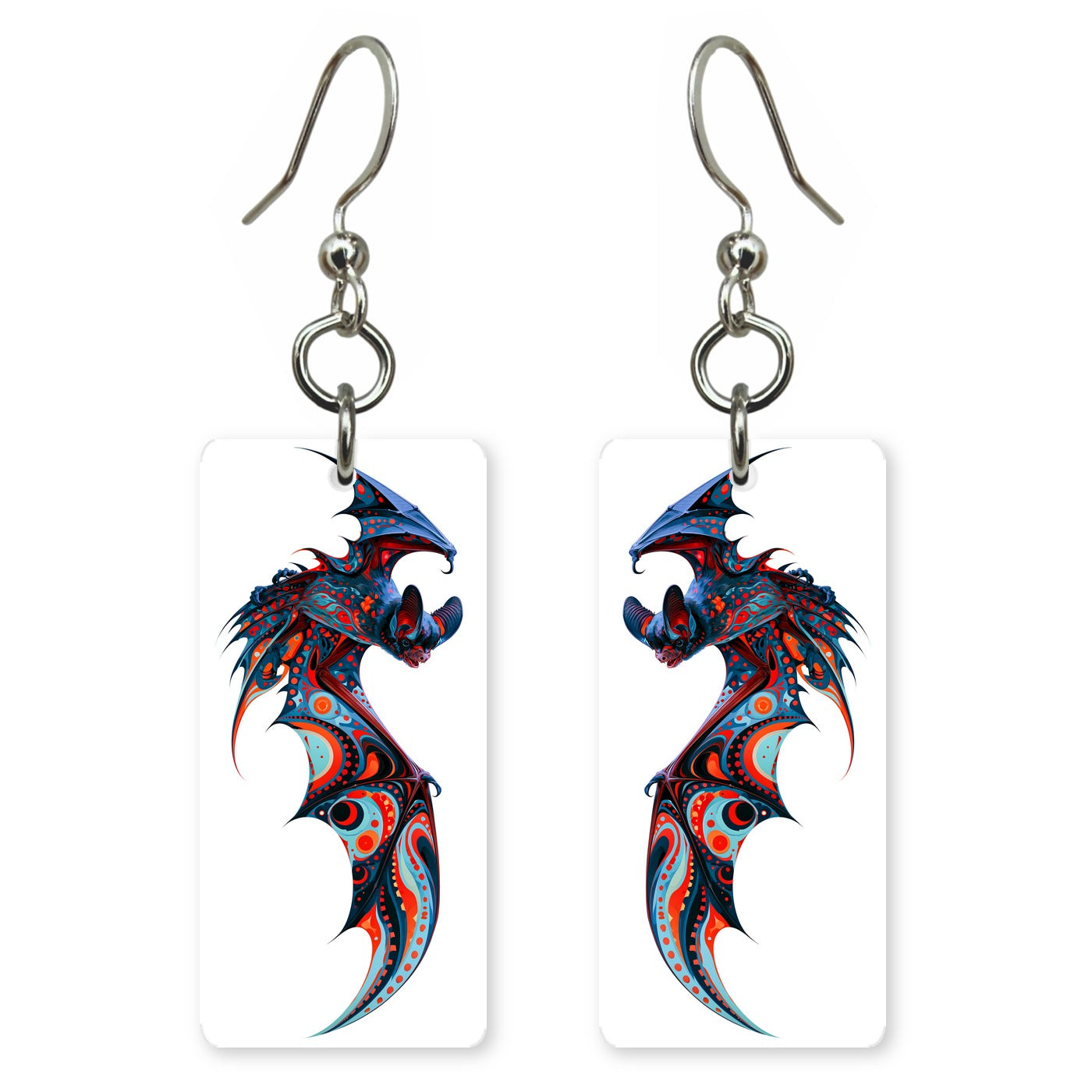 Mexican Free-Tailed Bat 3 Custom Wood Earrings (CFW3)
