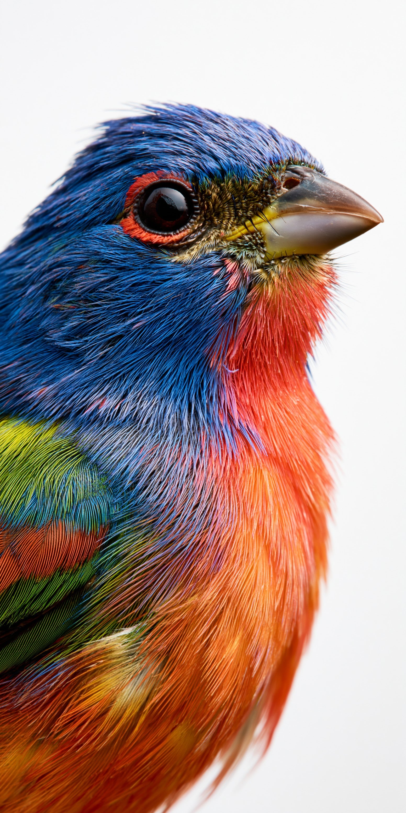 Painted Bunting 2 Custom Wood Earrings (CFW5)