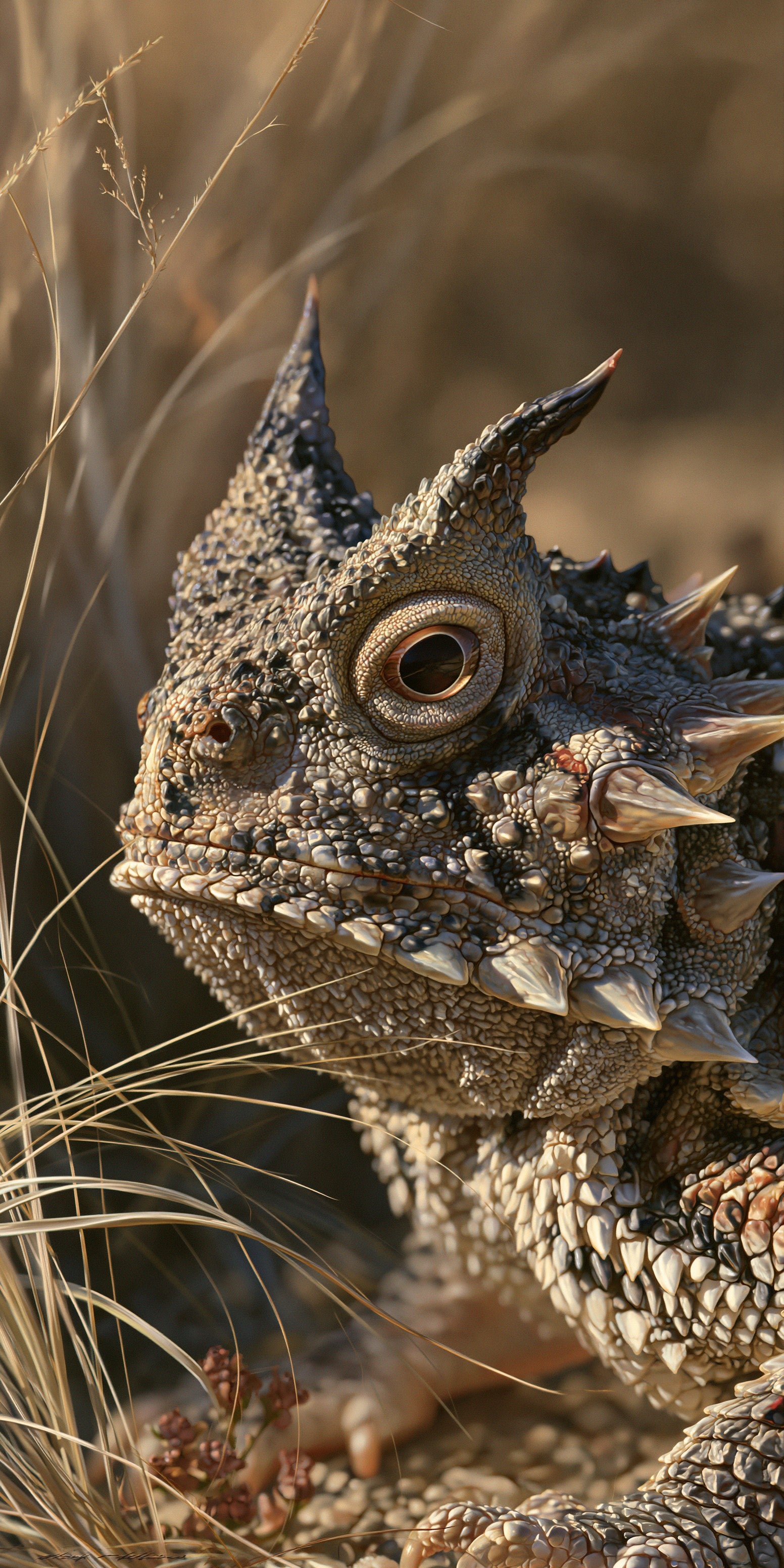 Texas Horned Toad Custom Wood Earrings (CFW6)