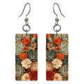 AZ Succulents in Bloom Custom Wood Earrings (CFW7)