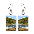 Kootenai Falls Rapids Custom Wood Earrings (CFWP40)