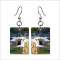 Kootenai Falls Cascade Custom Wood Earrings (CFWP41)