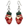Mittens Holding Mugs Earrings #E87 — full-color wooden earrings