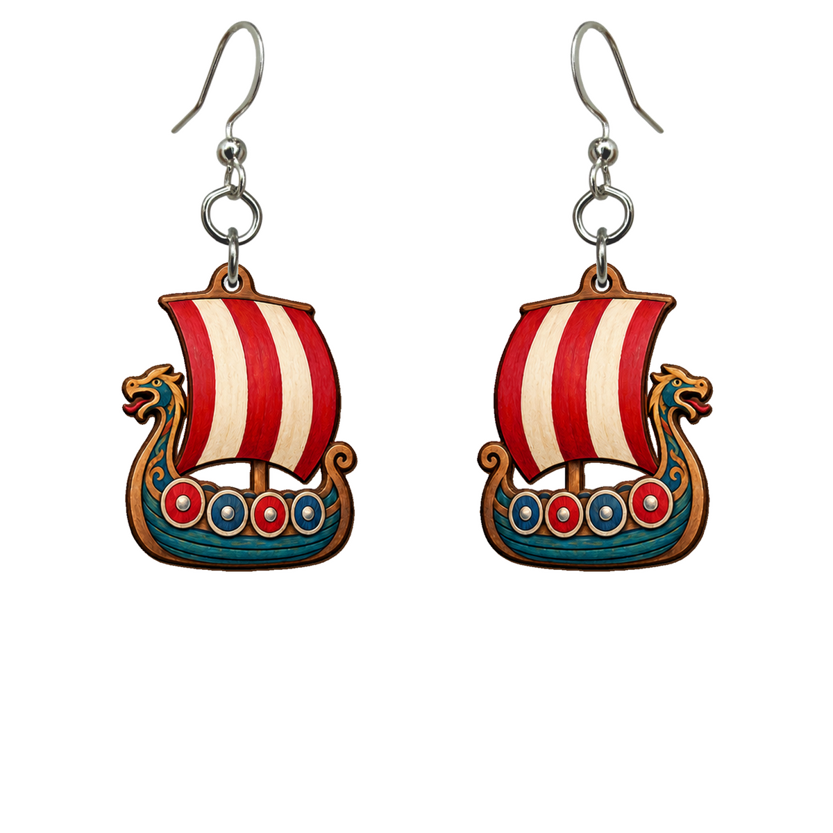 Viking Ships Earrings #EC2975