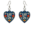 Uff Da blue hearts Earrings #EC2977