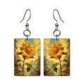 Woodland bloom earrings — wildflowers on the forest floor, cut-paper art, made in USA
