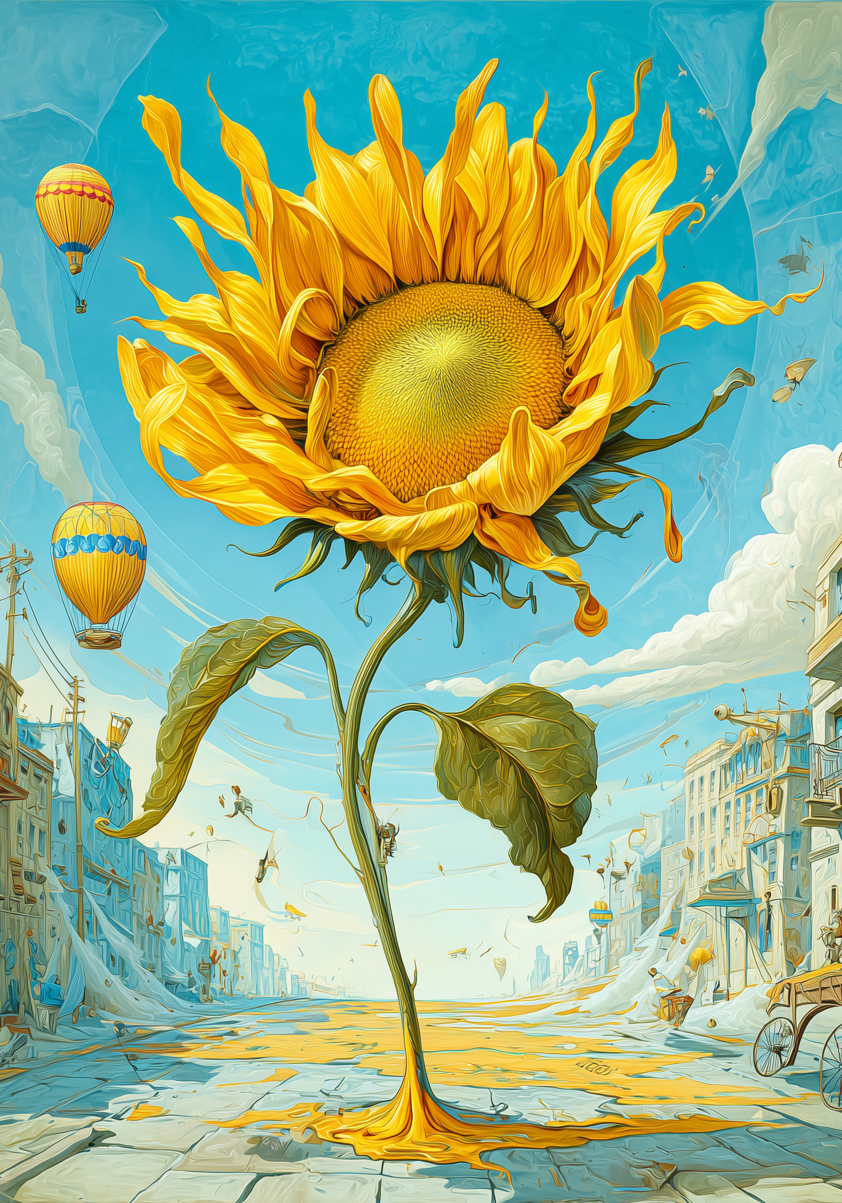Balloon Sunflower Earrings