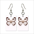 Glasswing Butterfly Earrings