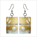 Golden Swan Earrings