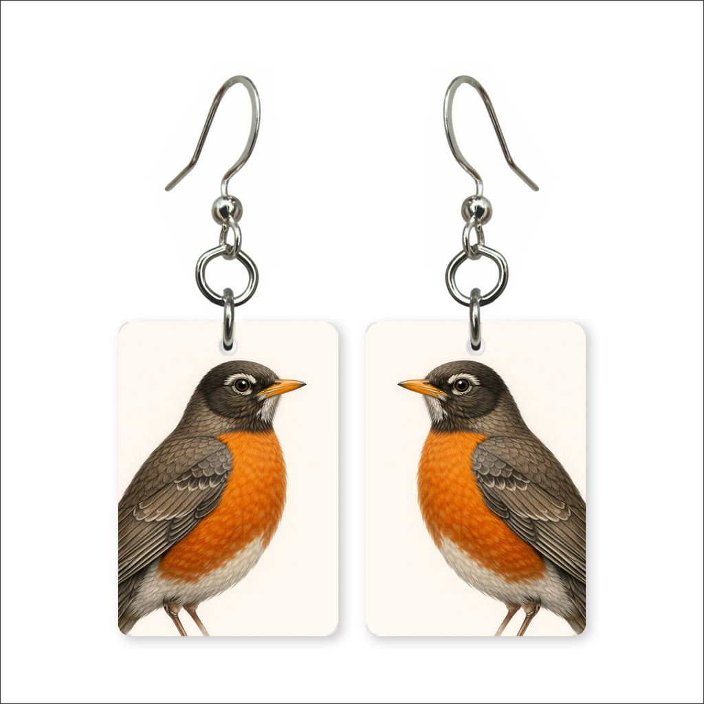 American Robin Earrings