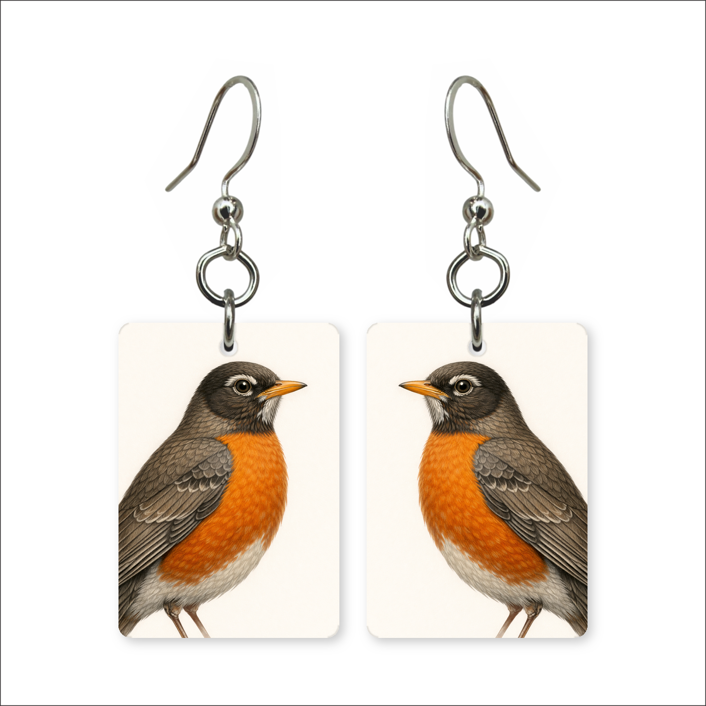 American Robin Earrings