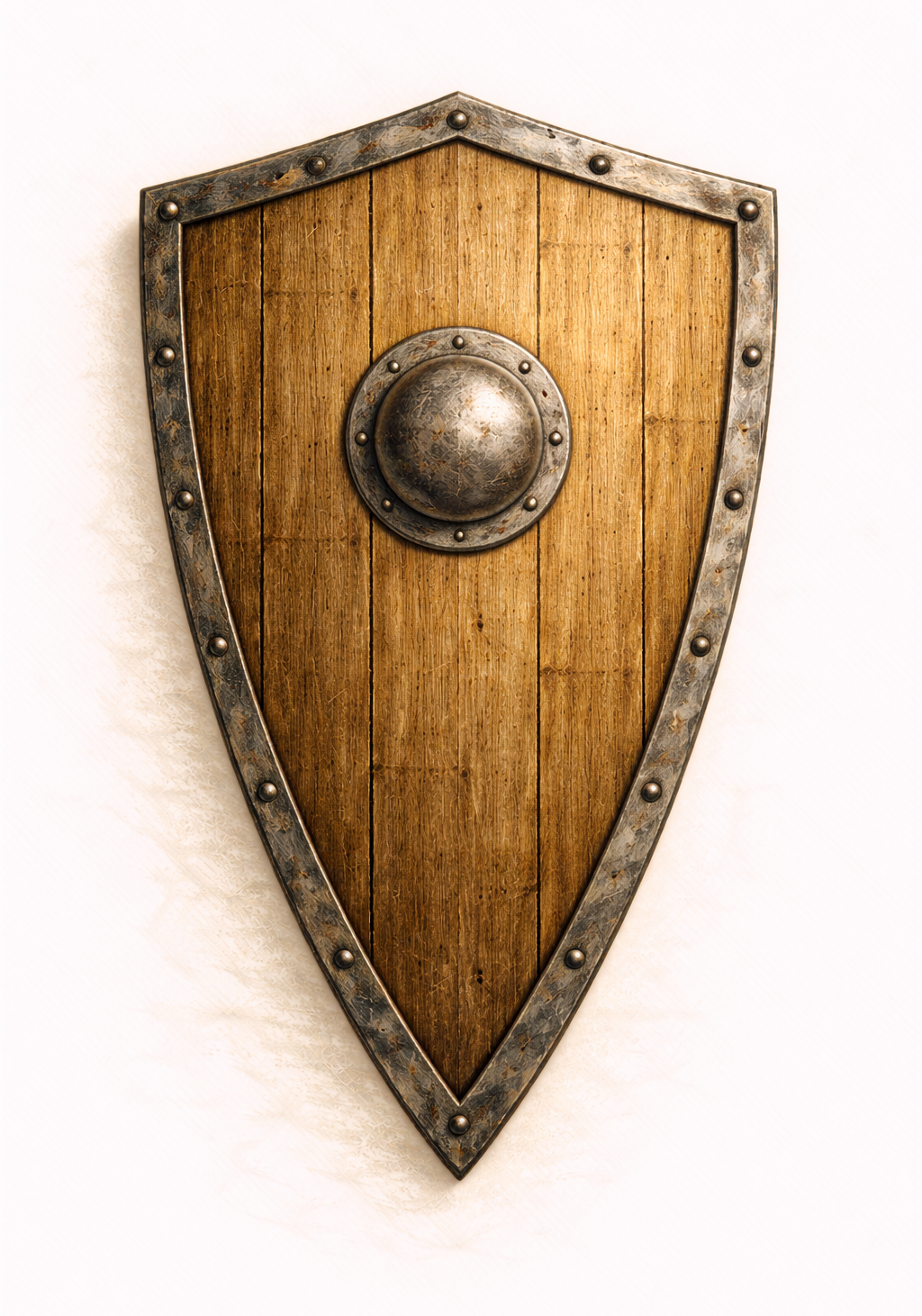 Wooden Shield Earrings