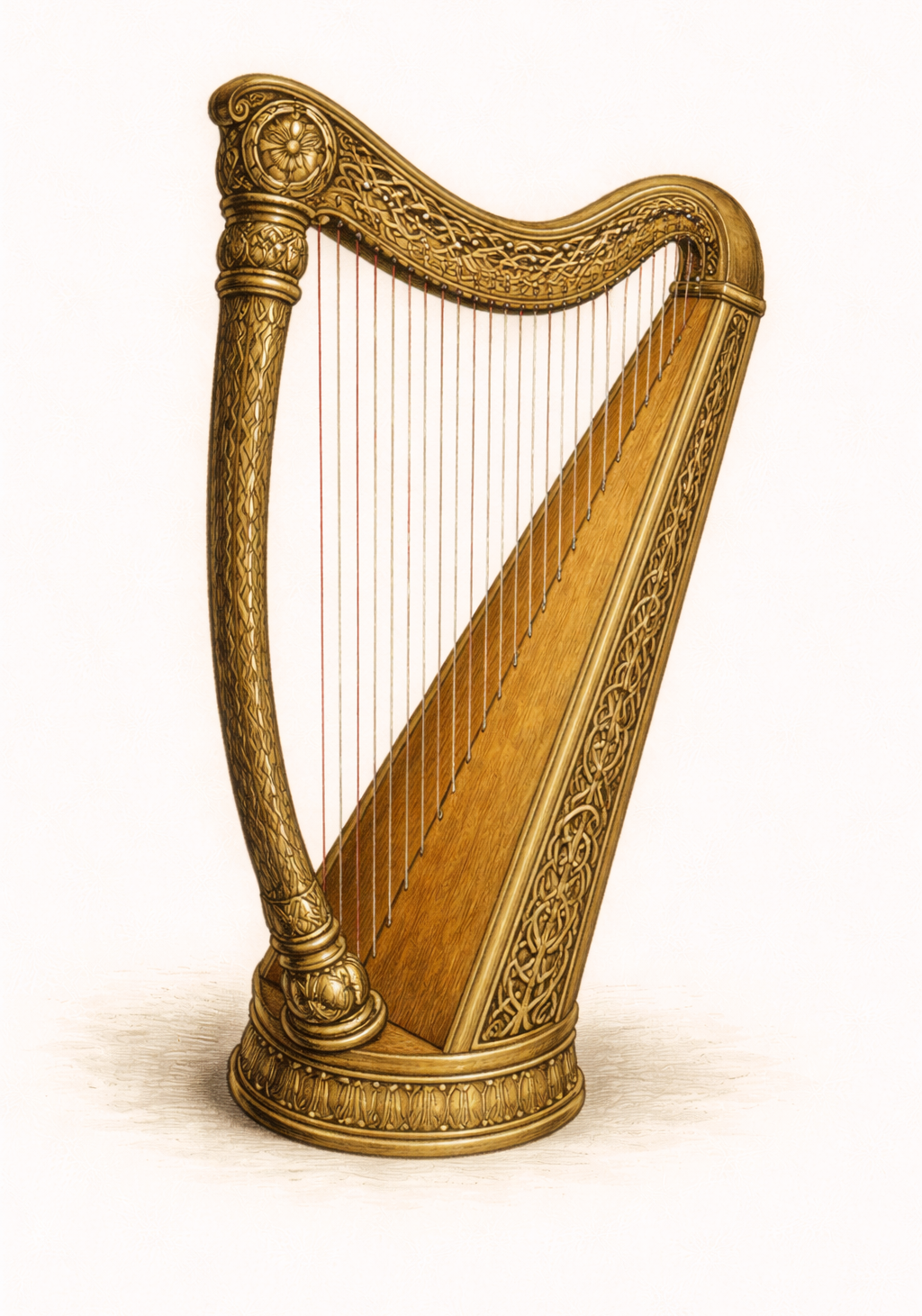 Celtic Harp Earrings