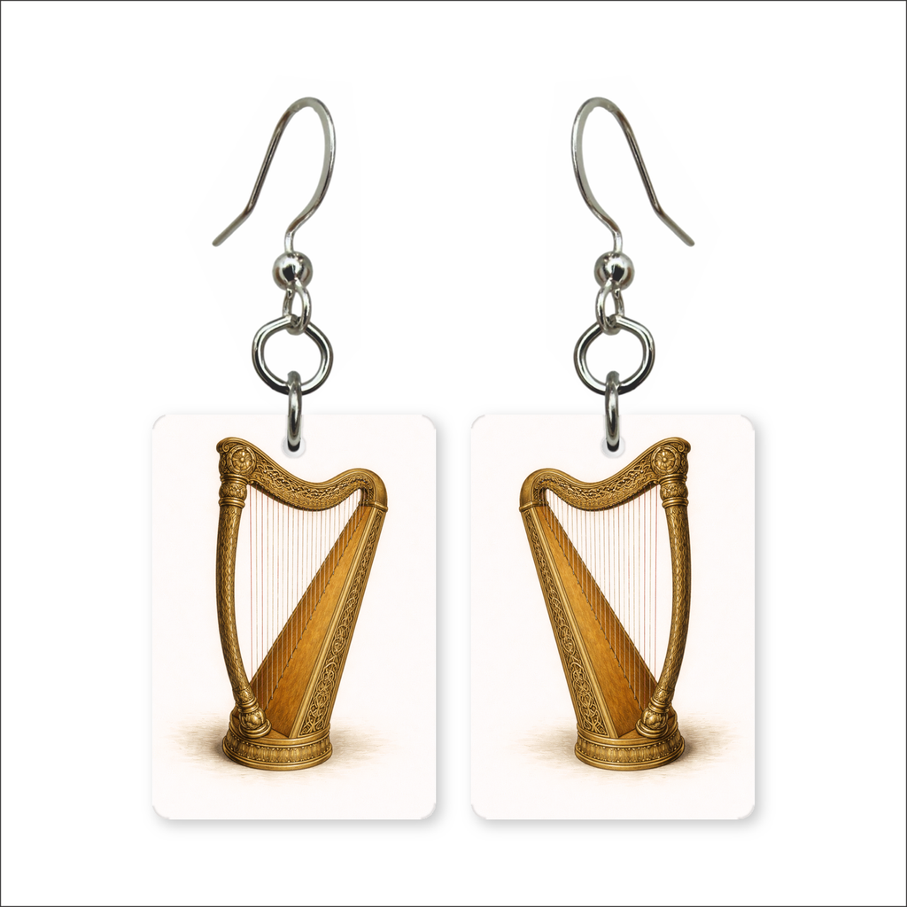 Celtic Harp Earrings