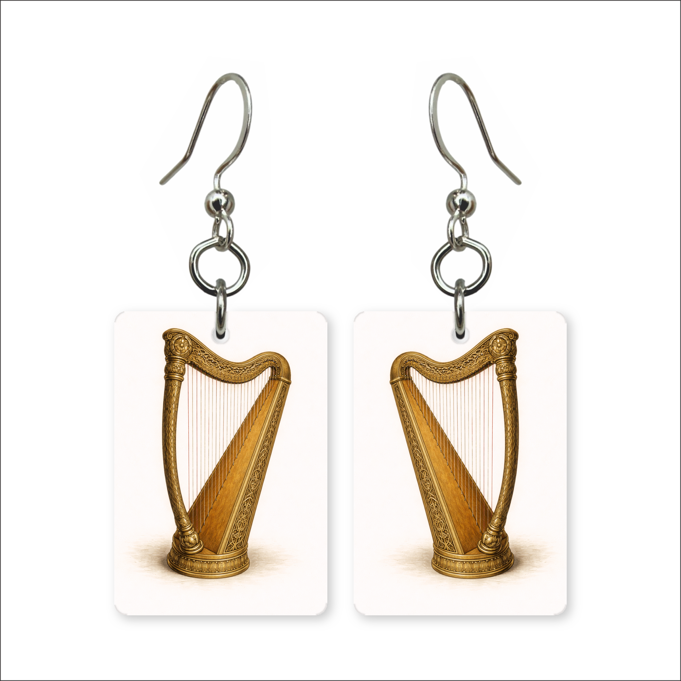 Celtic Harp Earrings