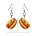 Flag Hot Dog Earrings