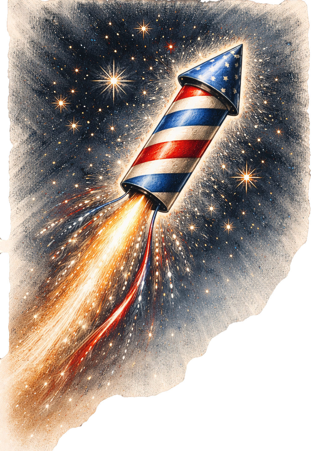 Firework Rocket Earrings