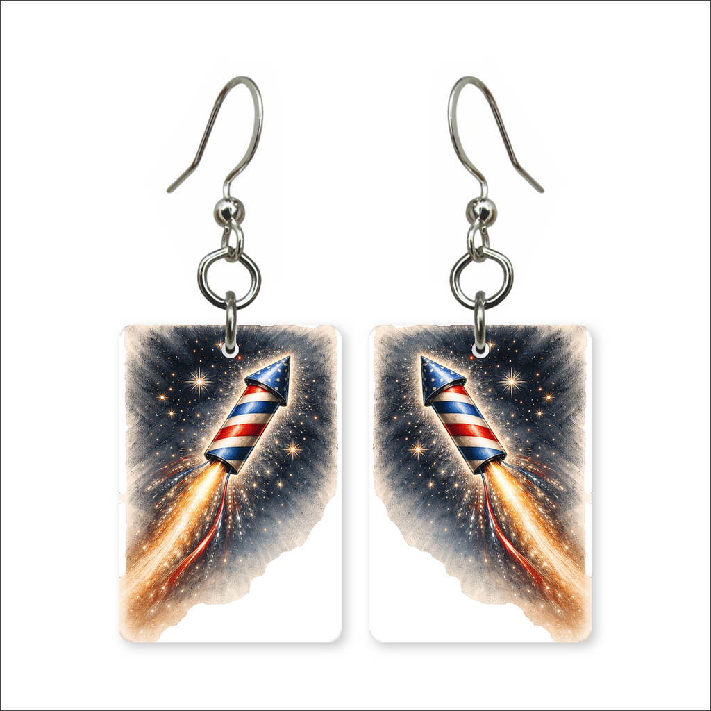 Firework Rocket Earrings