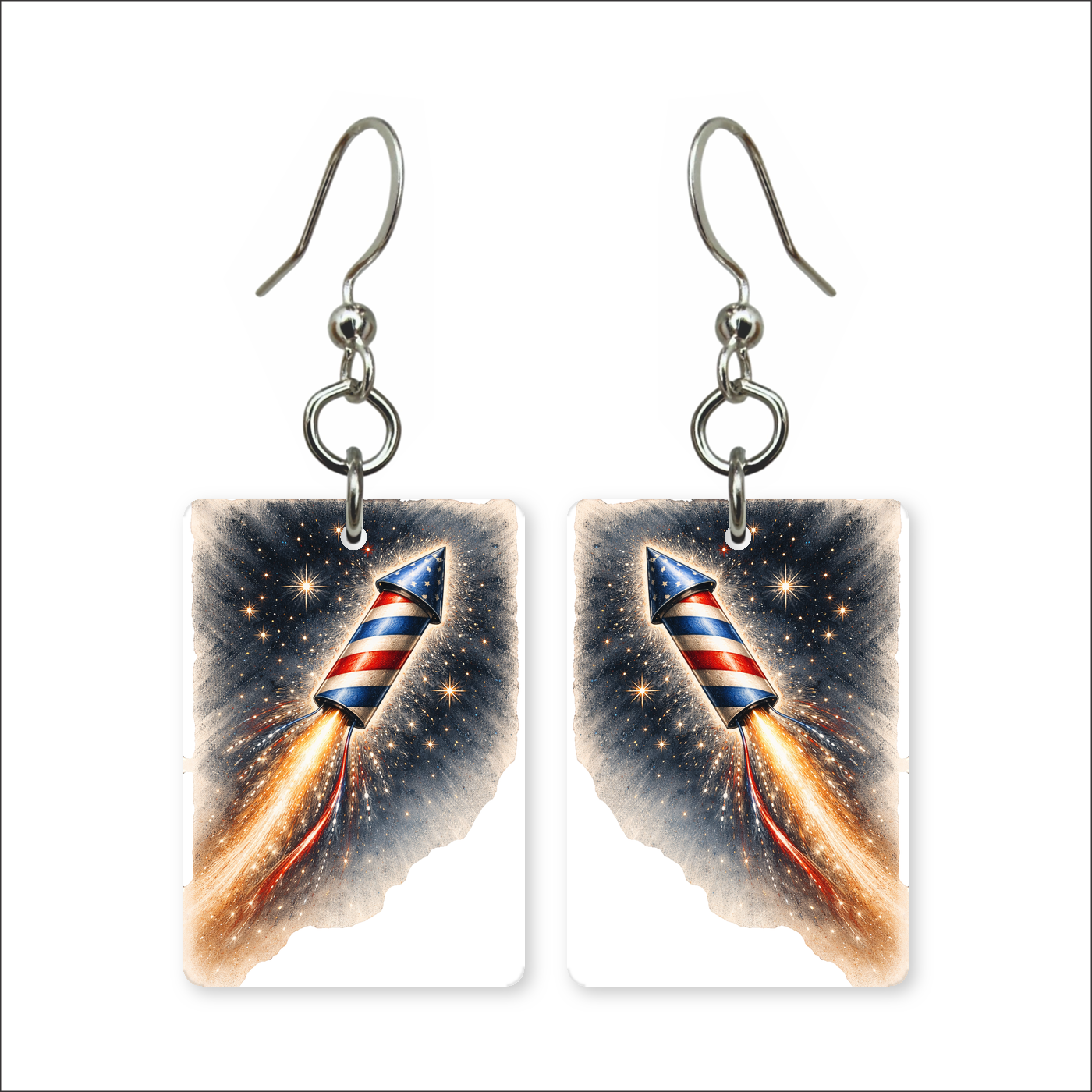 Firework Rocket Earrings