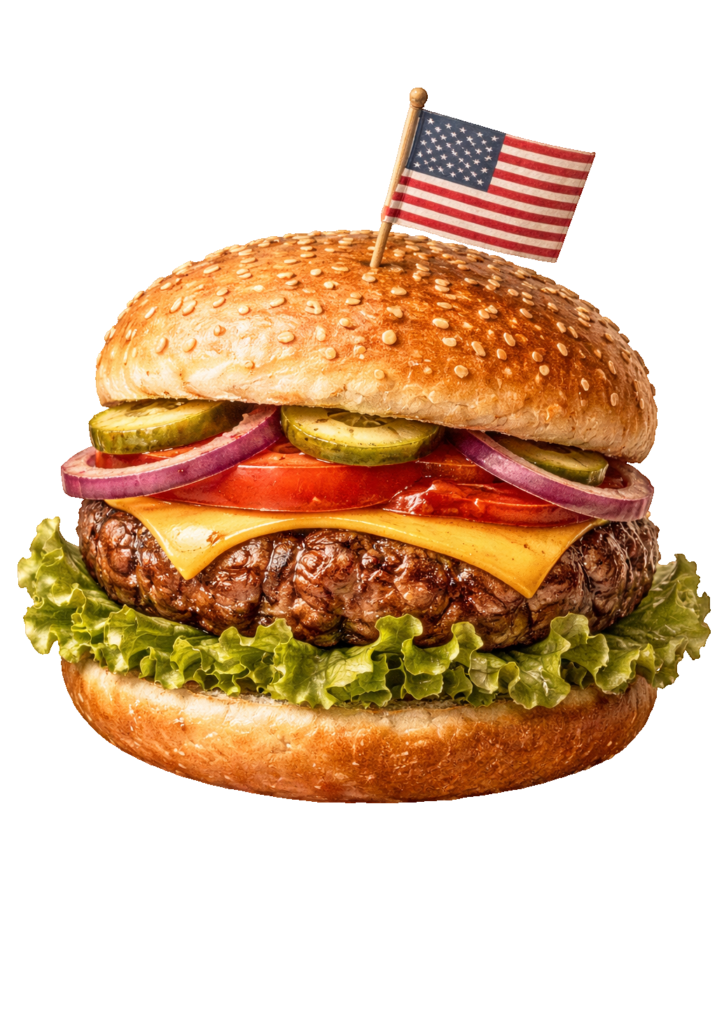 Patriotic Burger Earrings