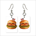 Patriotic Burger Earrings