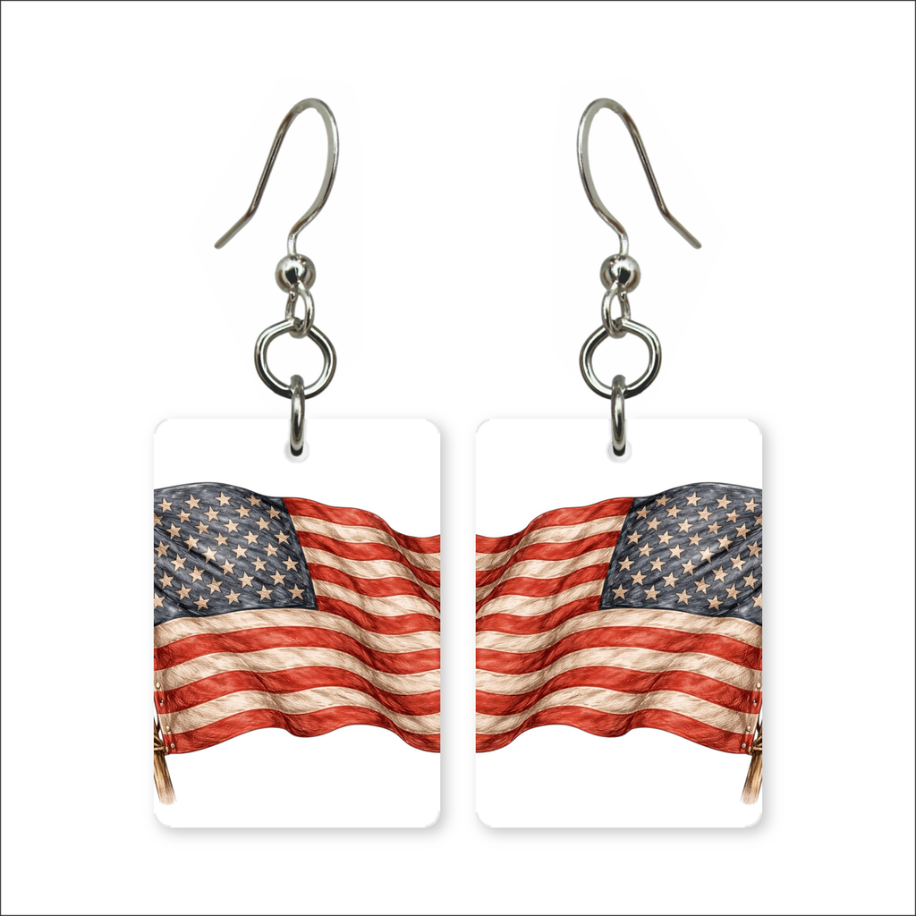 American Flag Earrings