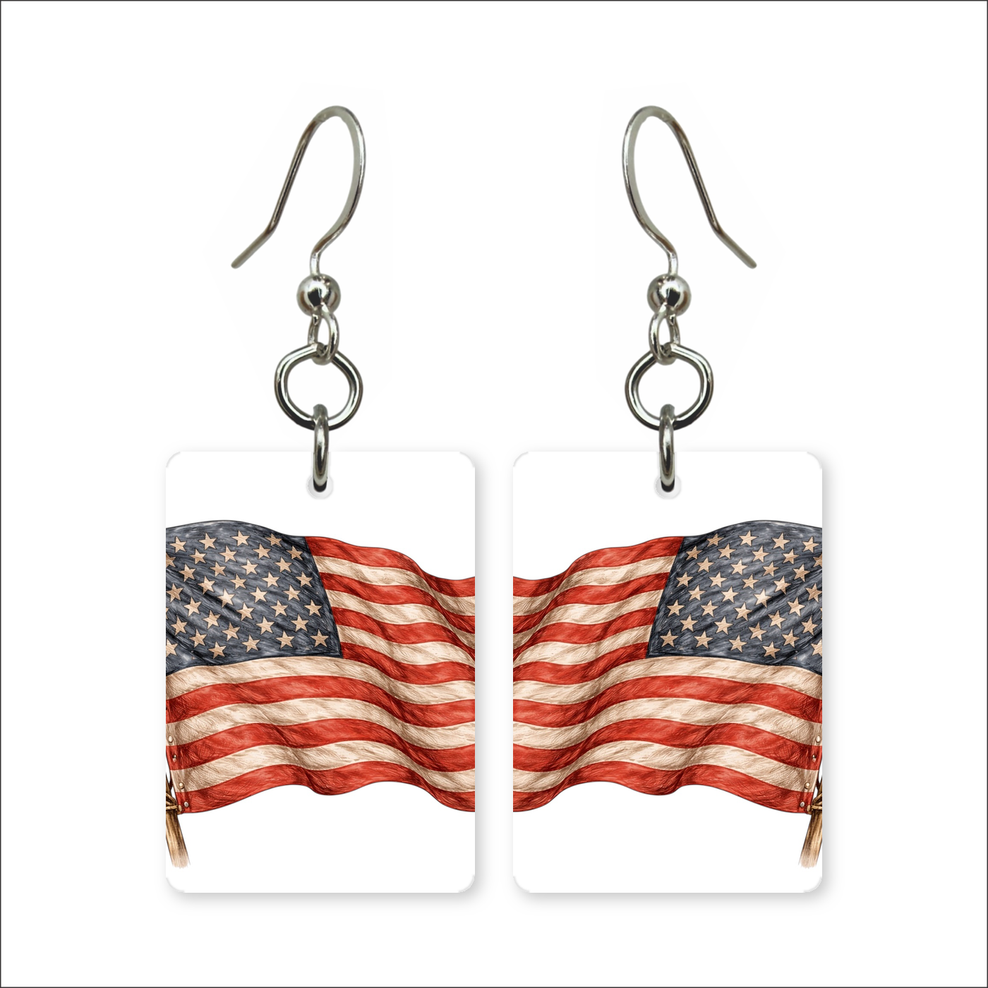 American Flag Earrings