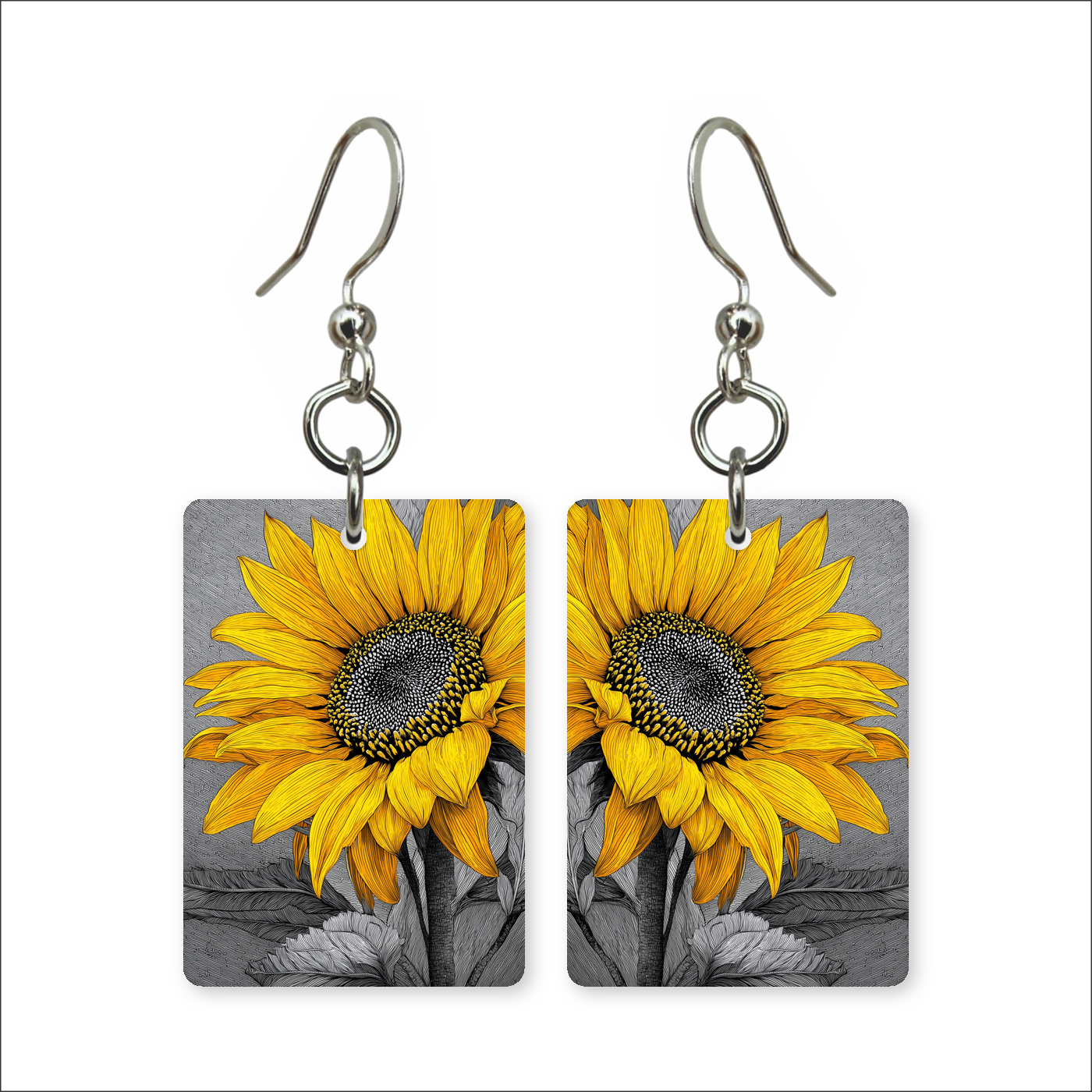 Golden Sunflower Earrings