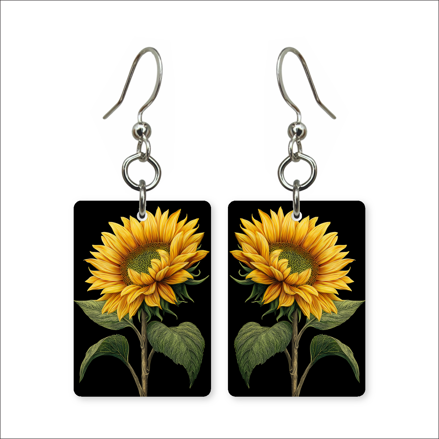 Midnight Sunflower Earrings