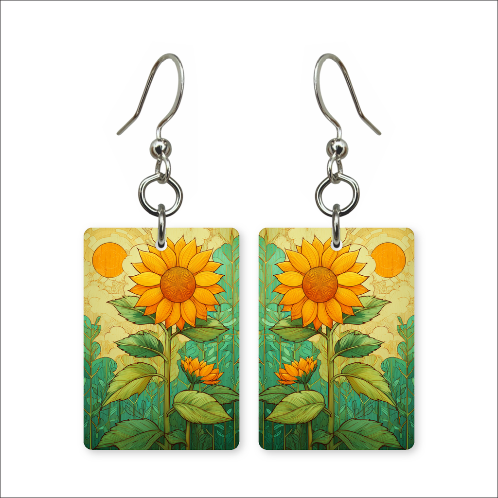 Folk Sunflower Earrings
