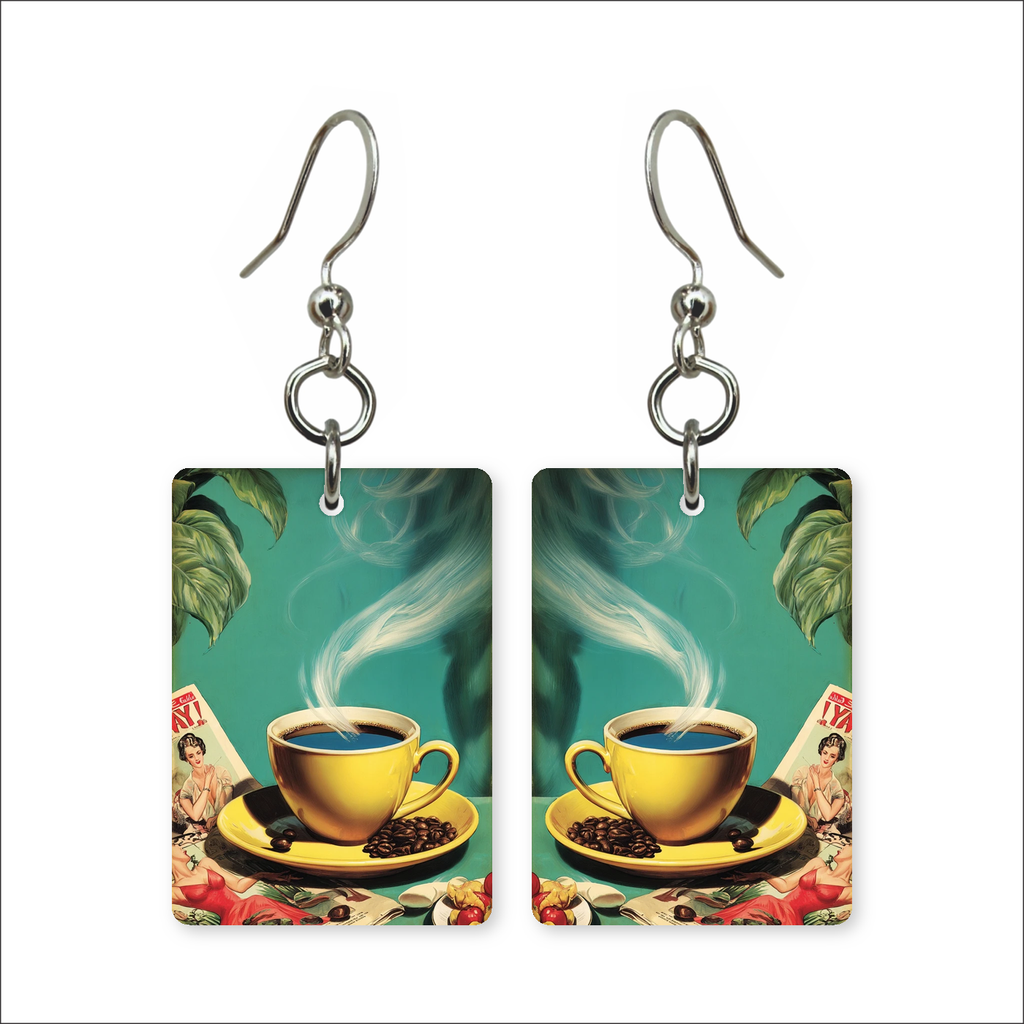 Vintage Coffee Earrings