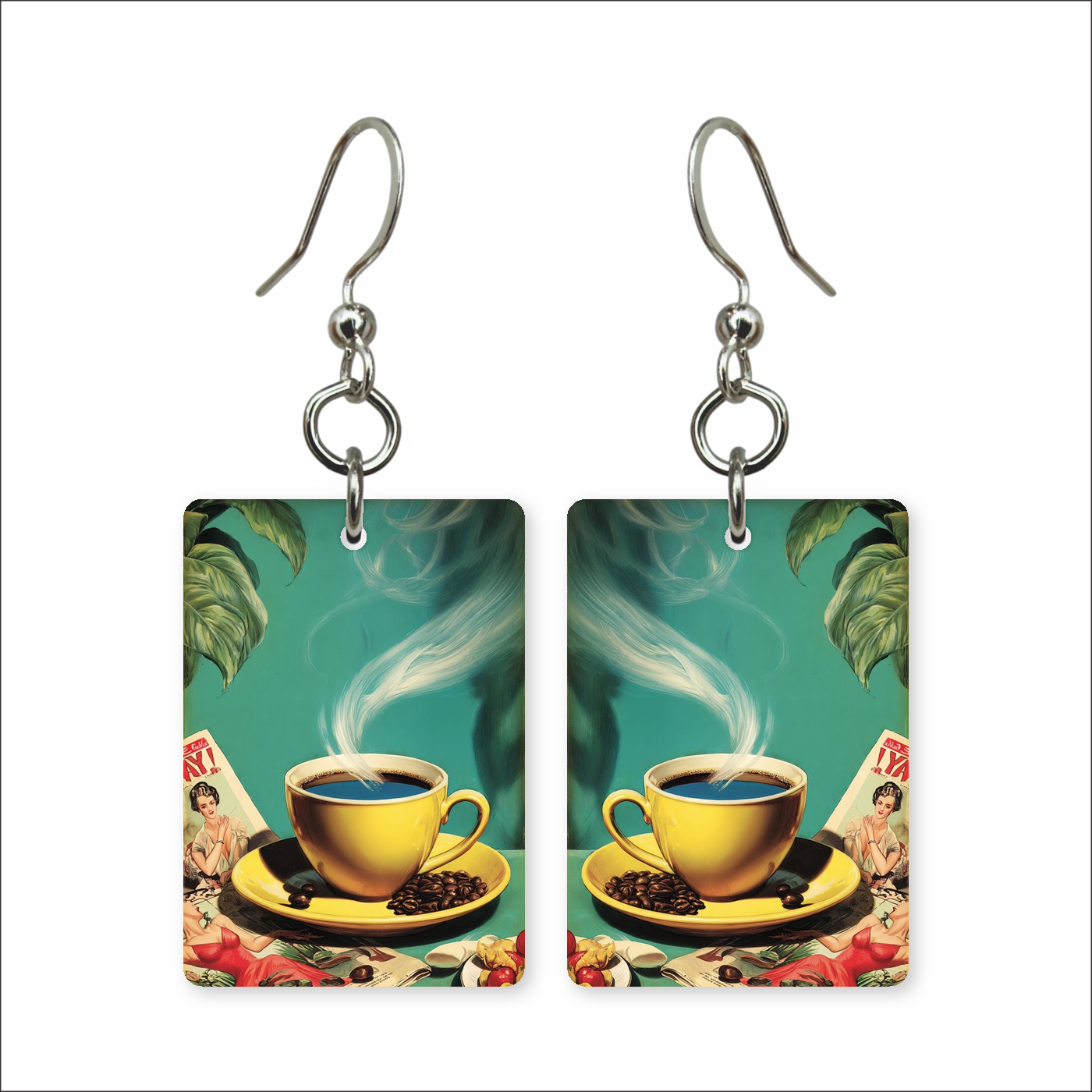 Vintage Coffee Earrings