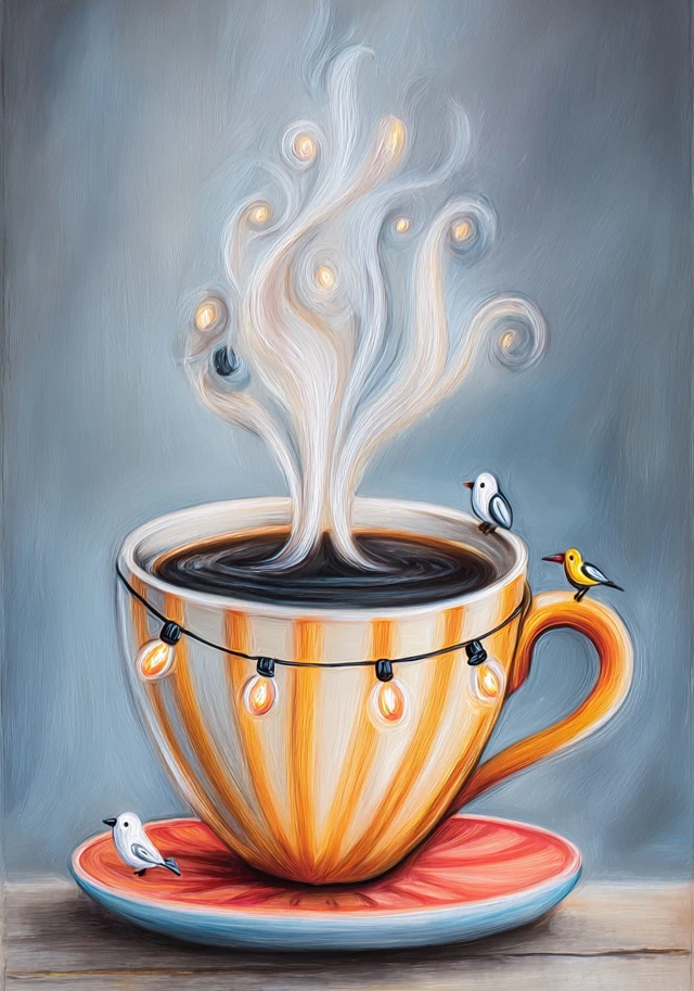 Whimsical Coffee Earrings