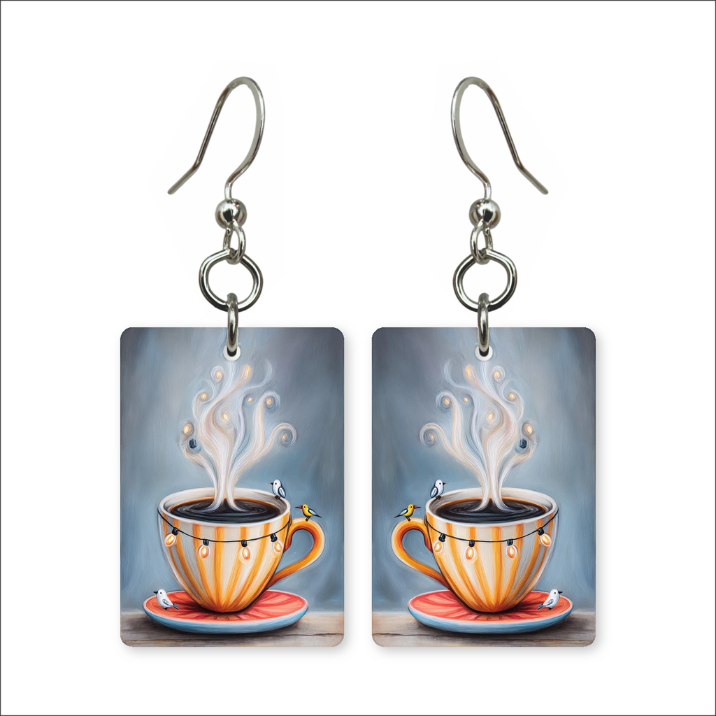 Whimsical Coffee Earrings