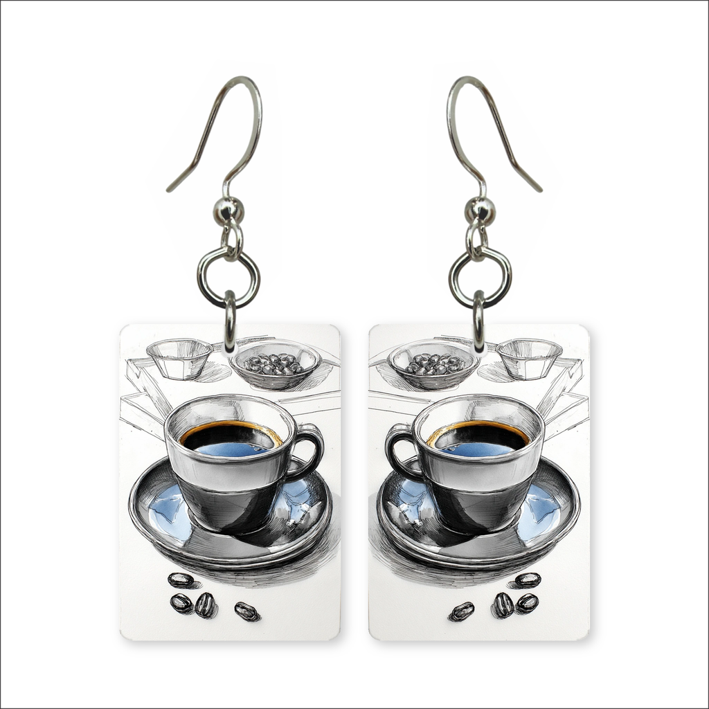 Coffee Sketch Earrings
